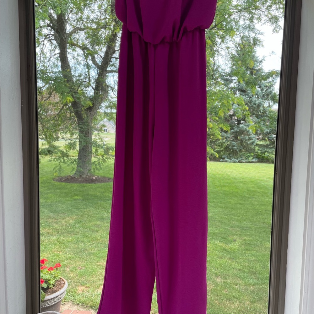 Rolla Coster Pink Wide-Leg Jumpsuit with Tie Waist